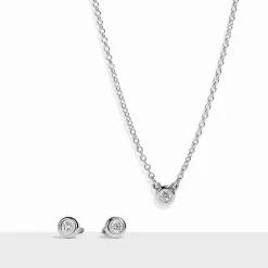 Tiffany & Co. Elsa Peretti® Diamonds by the Yard® Pendant and Earrings Set in Sterling Silver | ^ Sterling Silver Jewelry|Elsa Peretti®