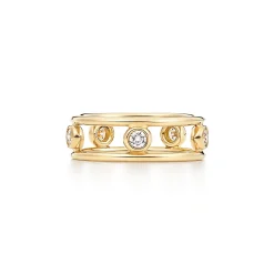 Tiffany & Co. Elsa Peretti® Diamonds by the Yard® ring in 18k gold with diamonds. | ^ Rings|Gold Jewelry
