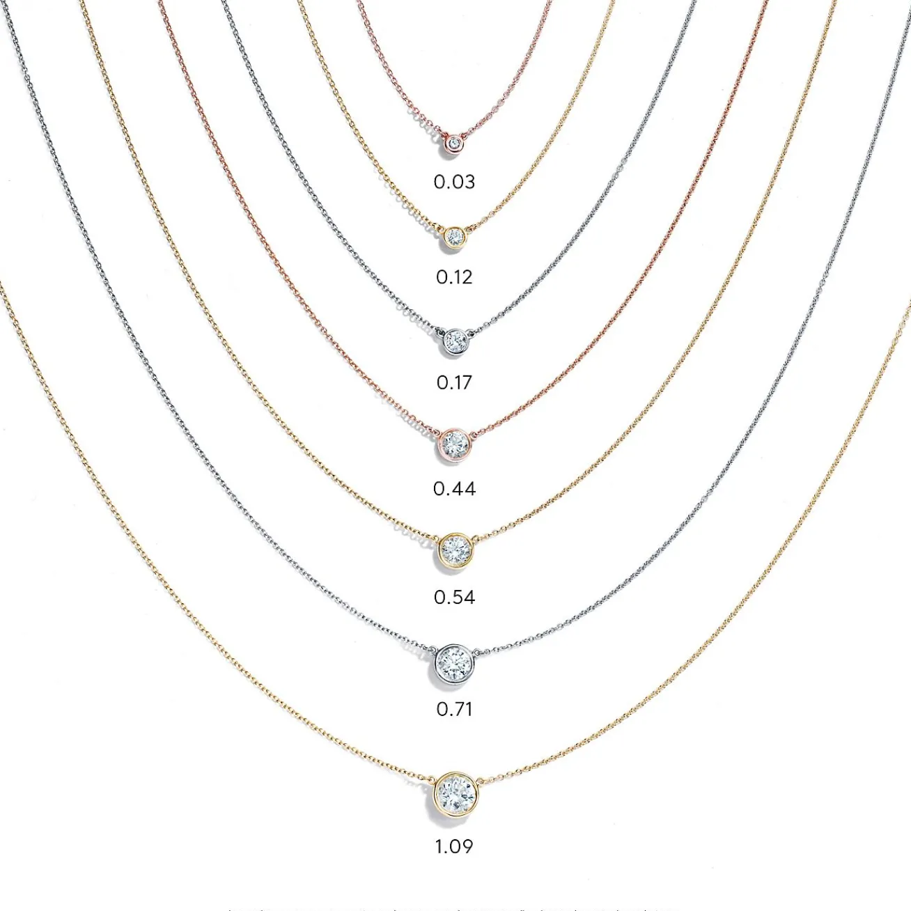 Tiffany & Co. Elsa Peretti® Diamonds by the Yard® pendant in platinum 16" long. | ^ Necklaces & Pendants|Gifts for Her
