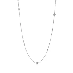 Tiffany & Co. Elsa Peretti® Diamonds by the Yard® Sprinkle Necklace in Platinum with Diamonds | ^ Necklaces & Pendants|Platinum Jewelry