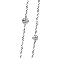 Tiffany & Co. Elsa Peretti® Diamonds by the Yard® Sprinkle Necklace in Platinum with Diamonds | ^ Necklaces & Pendants|Platinum Jewelry
