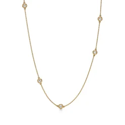 Tiffany & Co. Elsa Peretti® Diamonds by the Yard® Sprinkle Necklace in Yellow Gold | ^ Necklaces & Pendants|Gold Jewelry