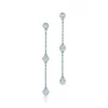 Tiffany & Co. Elsa Peretti® Diamonds by the Yard® drop earrings in sterling silver. | ^ Sterling Silver Jewelry|Diamond Jewelry
