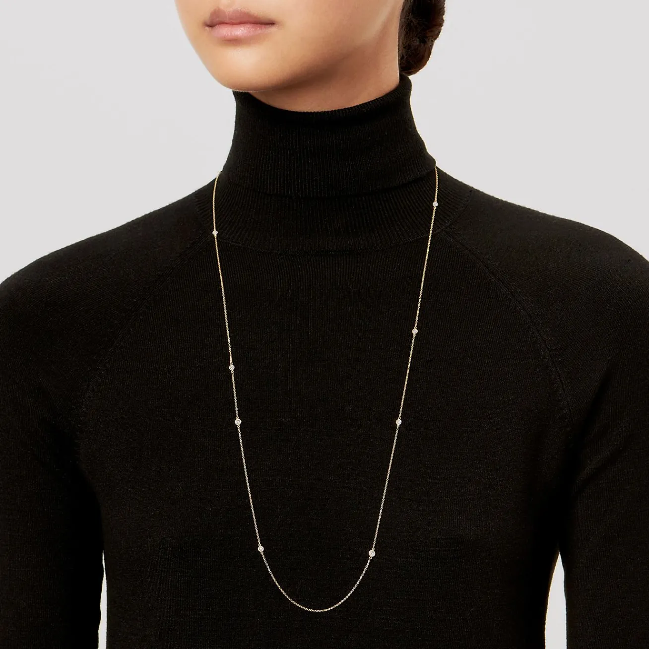 Tiffany & Co. Elsa Peretti® Diamonds by the Yard® sprinkle necklace in 18k gold. | ^ Necklaces & Pendants|Gifts for Her
