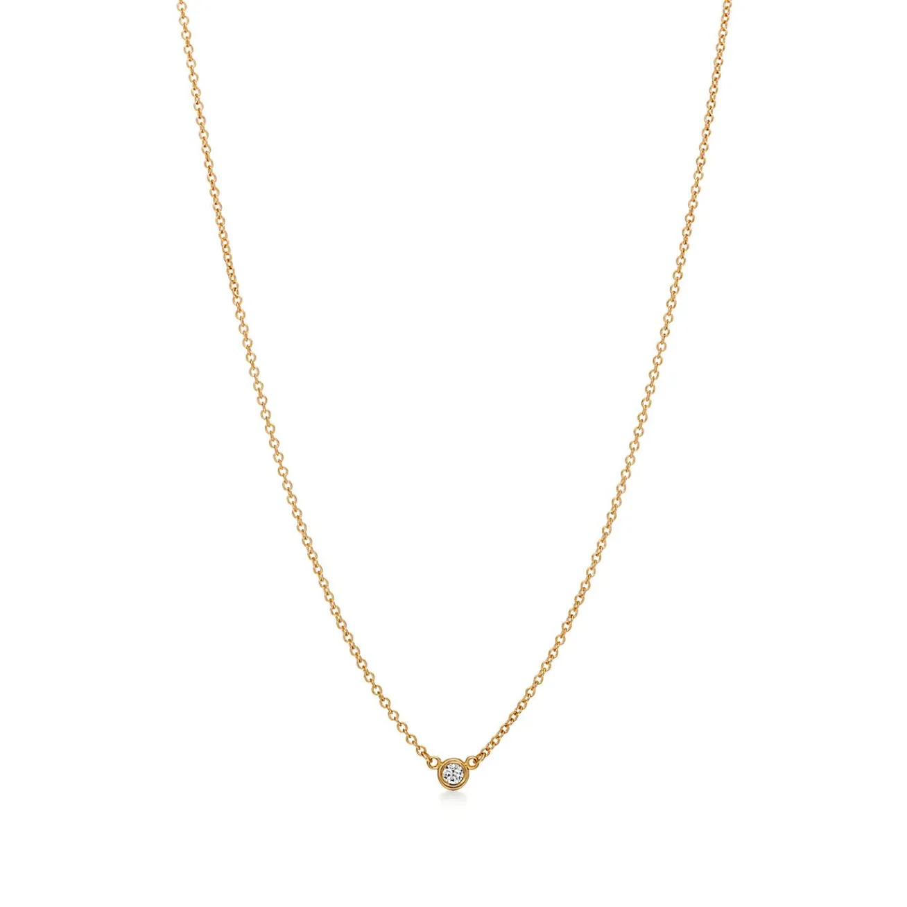 Tiffany & Co. Elsa Peretti® Diamonds by the Yard® pendant in 18k gold with carat weight .05. | ^ Necklaces & Pendants|Gifts for Her