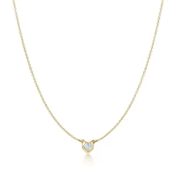 Tiffany & Co. Elsa Peretti® Diamonds by the Yard® heart necklace in 18k gold. | ^ Necklaces & Pendants|Gold Jewelry