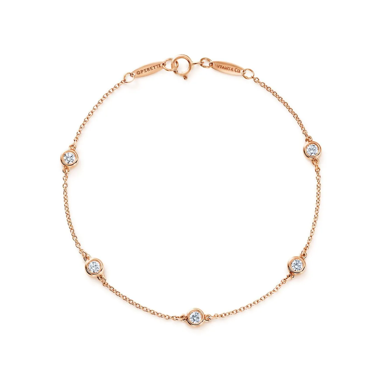 Tiffany & Co. Elsa Peretti® Diamonds by the Yard® bracelet in 18k rose gold. | ^ Bracelets|Rose Gold Jewelry