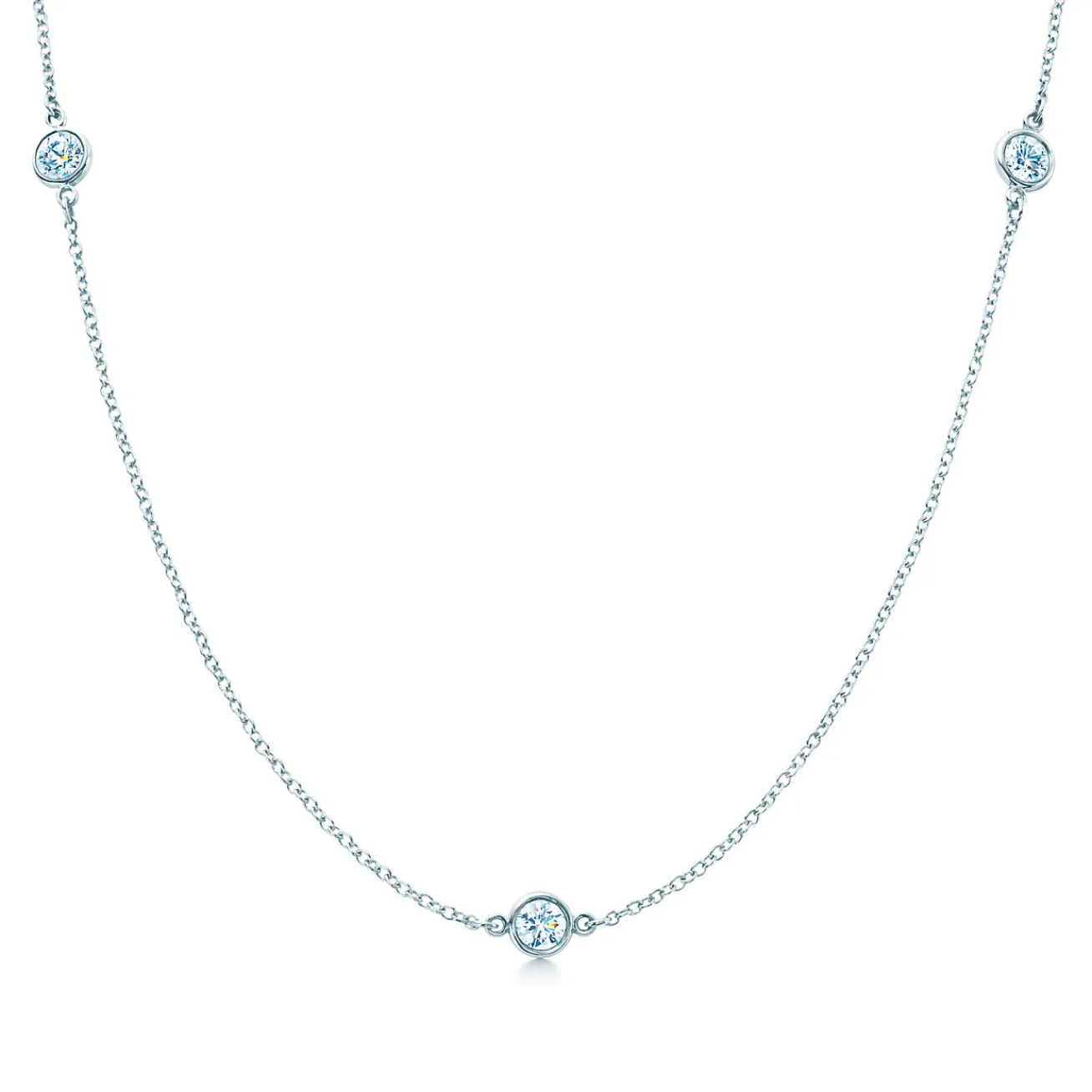 Tiffany & Co. Elsa Peretti® Diamonds by the Yard® necklace in platinum. | ^ Necklaces & Pendants|Platinum Jewelry