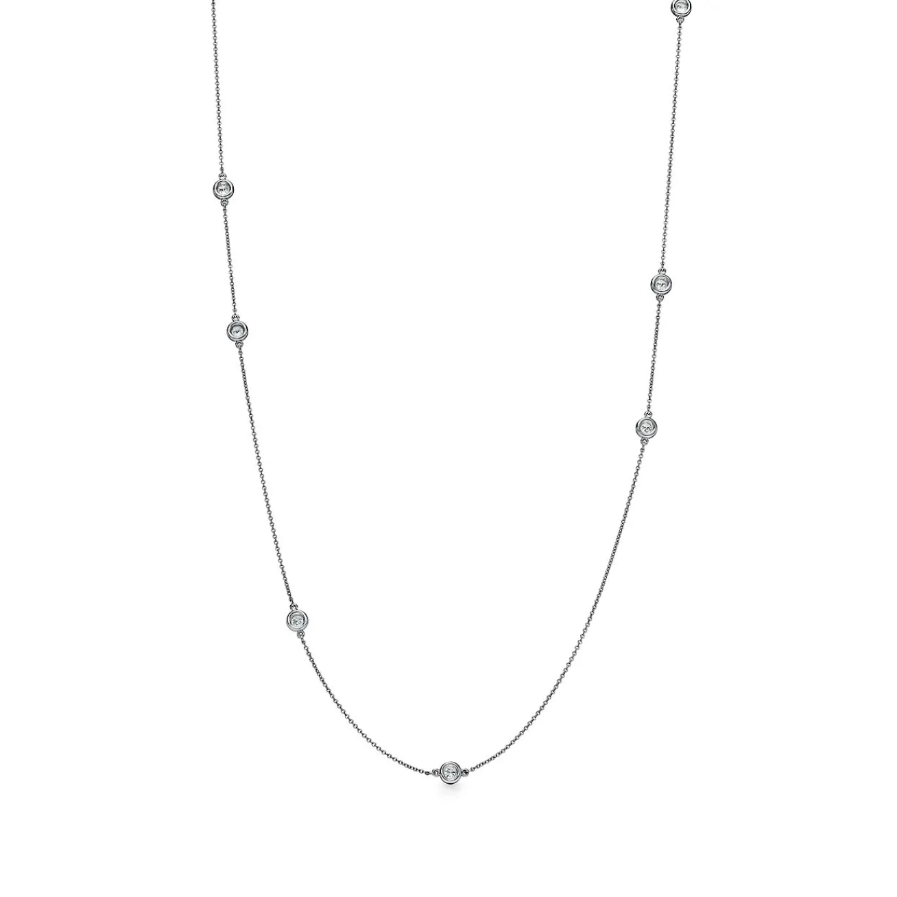 Tiffany & Co. Elsa Peretti® Diamonds by the Yard® Sprinkle Necklace in Platinum | ^ Necklaces & Pendants|Platinum Jewelry