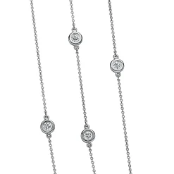 Tiffany & Co. Elsa Peretti® Diamonds by the Yard® Sprinkle Necklace in Platinum | ^ Necklaces & Pendants|Platinum Jewelry
