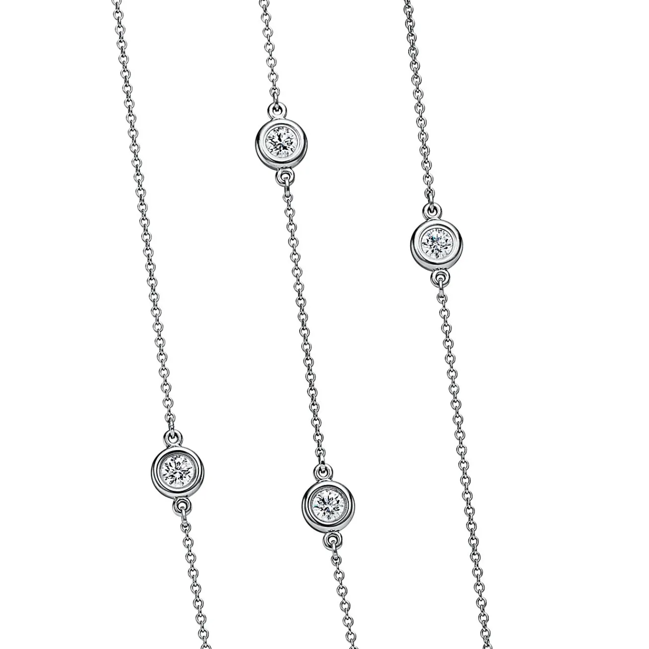 Tiffany & Co. Elsa Peretti® Diamonds by the Yard® Sprinkle Necklace in Platinum | ^ Necklaces & Pendants|Platinum Jewelry