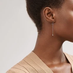 Tiffany & Co. Elsa Peretti® Diamonds by the Yard® drop earrings in sterling silver. | ^ Earrings|Sterling Silver Jewelry
