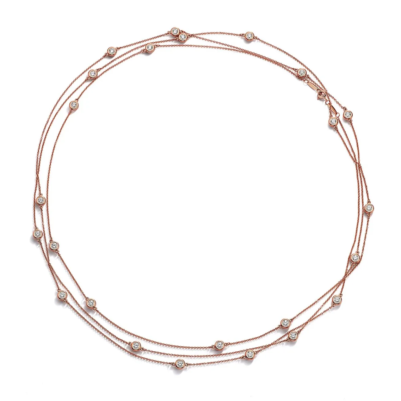 Tiffany & Co. Elsa Peretti® Diamonds by the Yard® Sprinkle Necklace in Rose Gold | ^ Necklaces & Pendants|Rose Gold Jewelry