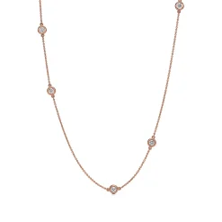 Tiffany & Co. Elsa Peretti® Diamonds by the Yard® Sprinkle Necklace in Rose Gold | ^ Necklaces & Pendants|Rose Gold Jewelry