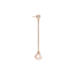 Tiffany & Co. Elsa Peretti® Diamonds by the Yard® Open Heart earrings in 18k rose gold. | ^ Earrings|Rose Gold Jewelry