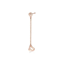 Tiffany & Co. Elsa Peretti® Diamonds by the Yard® Open Heart earrings in 18k rose gold. | ^ Earrings|Rose Gold Jewelry