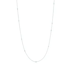 Tiffany & Co. Elsa Peretti® Diamonds by the Yard® sprinkle necklace in platinum. | ^ Necklaces & Pendants|Dainty Jewelry