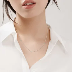 Tiffany & Co. Elsa Peretti® Diamonds by the Yard® necklace in sterling silver. | ^ Necklaces & Pendants|Sterling Silver Jewelry