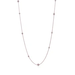Tiffany & Co. Elsa Peretti® Diamonds by the Yard® Sprinkle Necklace in Rose Gold with Diamonds | ^ Necklaces & Pendants|Rose Gold Jewelry