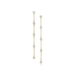 Tiffany & Co. Elsa Peretti® Diamonds by the Yard® drop earrings in 18k gold. | ^ Earrings|Dainty Jewelry