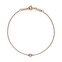 Tiffany & Co. Elsa Peretti® Diamonds by the Yard® bracelet in 18k rose gold with a diamond. | ^ Bracelets|Rose Gold Jewelry