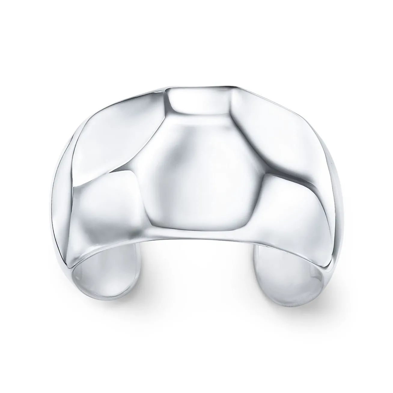 Tiffany & Co. Elsa Peretti® Faceted cuff in sterling silver, medium. | ^ Bracelets|Bold Silver Jewelry