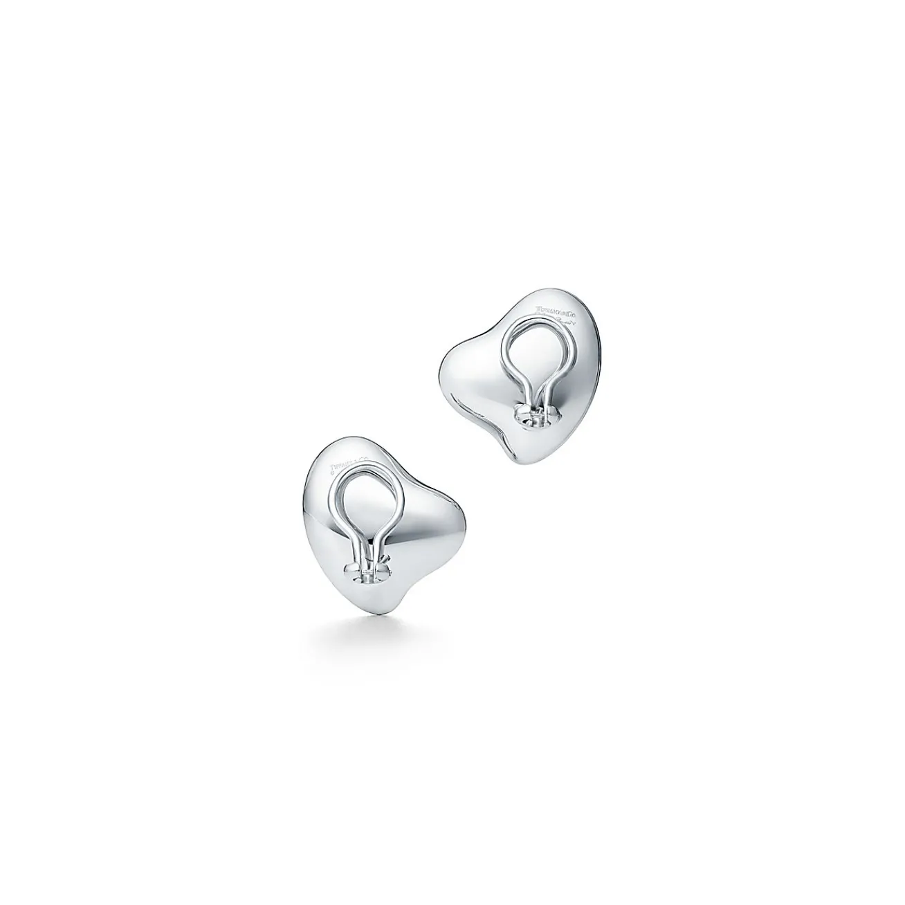 Tiffany & Co. Elsa Peretti® Full Heart ear clips in sterling silver. | ^ Earrings|Sterling Silver Jewelry
