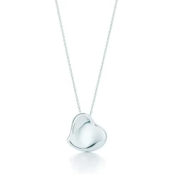 Tiffany & Co. Elsa Peretti® Full Heart pendant in sterling silver, 20 mm wide. | ^ Necklaces & Pendants|Sterling Silver Jewelry