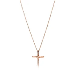 Tiffany & Co. Elsa Peretti® infinity cross pendant in 18k rose gold, small. | ^ Necklaces & Pendants|Rose Gold Jewelry