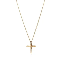 Tiffany & Co. Elsa Peretti® infinity cross pendant in 18k gold, small. | ^ Necklaces & Pendants|Gold Jewelry