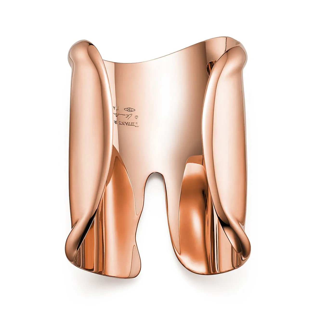 Tiffany & Co. Elsa Peretti® large Bone cuff in 18k rose gold, 95 mm wide. | ^ Bracelets|Rose Gold Jewelry