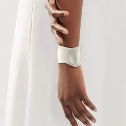Tiffany & Co. Elsa Peretti® Medium Bone Cuff in White Finish Over Copper, 61 mm Wide | ^ Bracelets|Elsa Peretti®