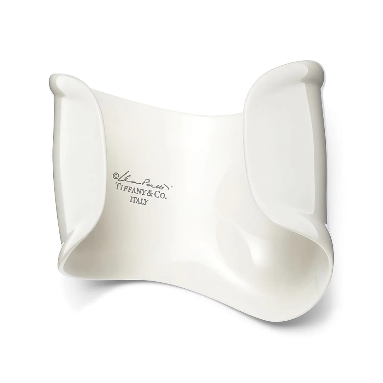 Tiffany & Co. Elsa Peretti® Medium Bone Cuff in White Finish Over Copper, 61 mm Wide | ^ Bracelets|Elsa Peretti®