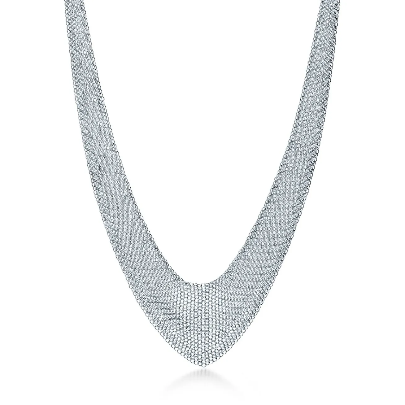 Tiffany & Co. Elsa Peretti® Mesh bib necklace in sterling silver, small. | ^ Necklaces & Pendants|Sterling Silver Jewelry