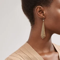 Tiffany & Co. Elsa Peretti® Mesh earrings in 18k gold with diamonds, large. | ^ Earrings|Gold Jewelry