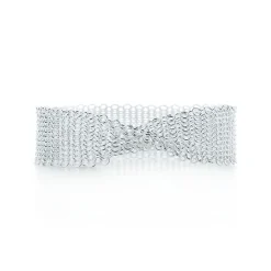 Tiffany & Co. Elsa Peretti® Mesh narrow bracelet in sterling silver, medium. | ^ Bracelets|Bold Silver Jewelry