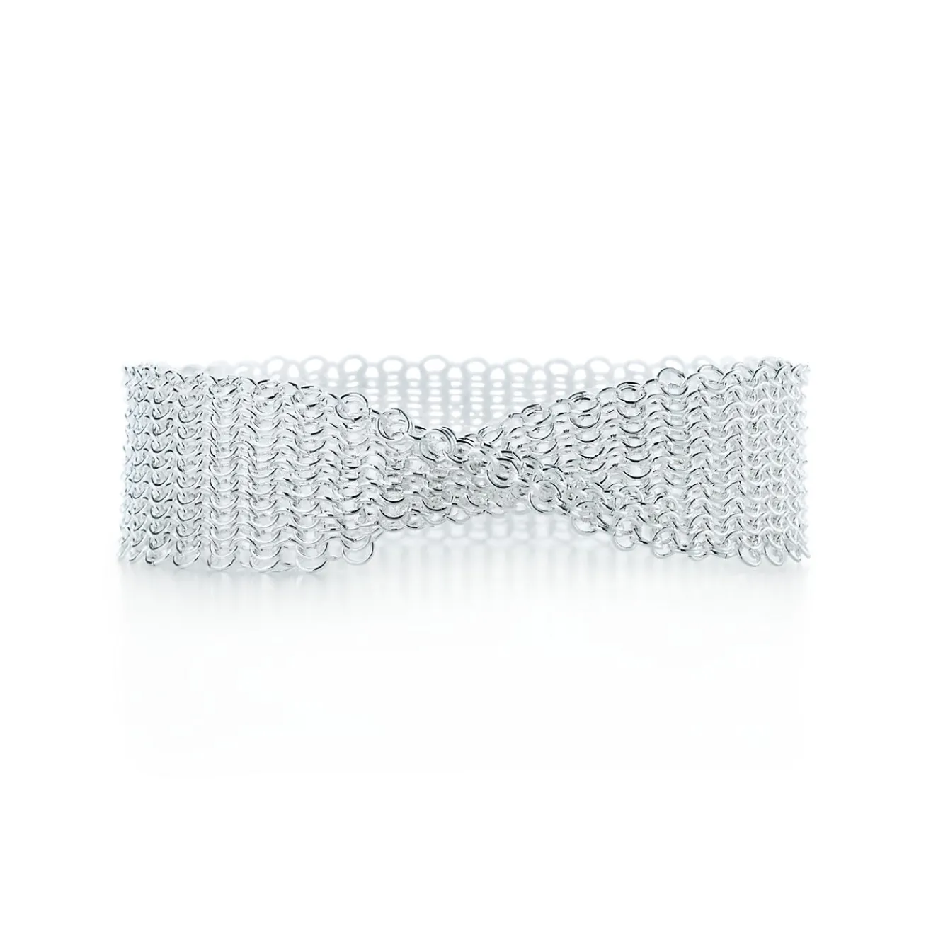 Tiffany & Co. Elsa Peretti® Mesh narrow bracelet in sterling silver, medium. | ^ Bracelets|Bold Silver Jewelry