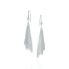 Tiffany & Co. Elsa Peretti® Mesh scarf earrings in sterling silver with diamonds, small. | ^ Earrings|Sterling Silver Jewelry
