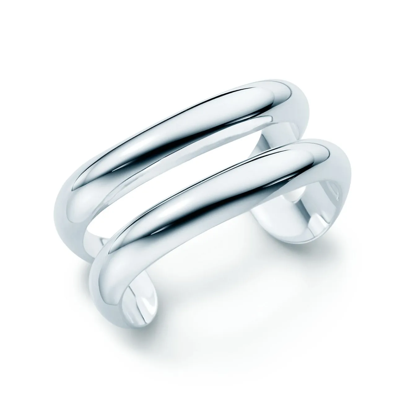 Tiffany & Co. Elsa Peretti® open center cuff in sterling silver, medium. | ^ Bracelets|Sterling Silver Jewelry