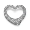 Tiffany & Co. Elsa Peretti® Open Heart Brooch in Platinum with Pavé Diamonds | ^ Brooches|Platinum Jewelry