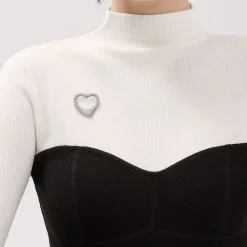 Tiffany & Co. Elsa Peretti® Open Heart Brooch in Platinum with Pavé Diamonds | ^ Brooches|Platinum Jewelry
