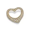Tiffany & Co. Elsa Peretti® Open Heart Brooch in Yellow Gold with Pavé Diamonds | ^ Brooches|Gold Jewelry