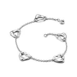 Tiffany & Co. Elsa Peretti® Open Heart bracelet in sterling silver, medium. | ^ Bracelets|Sterling Silver Jewelry