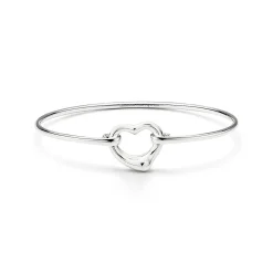 Tiffany & Co. Elsa Peretti® Open Heart bangle in sterling silver, medium. | ^ Bracelets|Gifts for Her