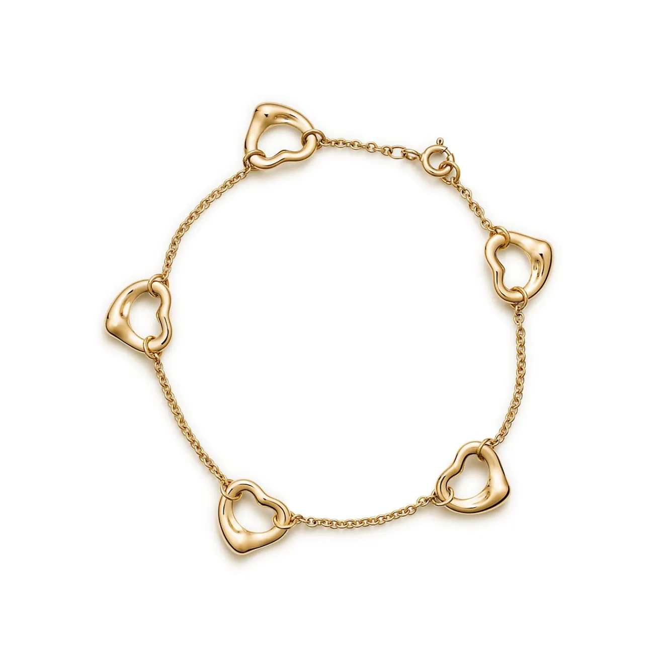 Tiffany & Co. Elsa Peretti® Open Heart bracelet in 18k gold, medium. | ^ Bracelets|Gold Jewelry