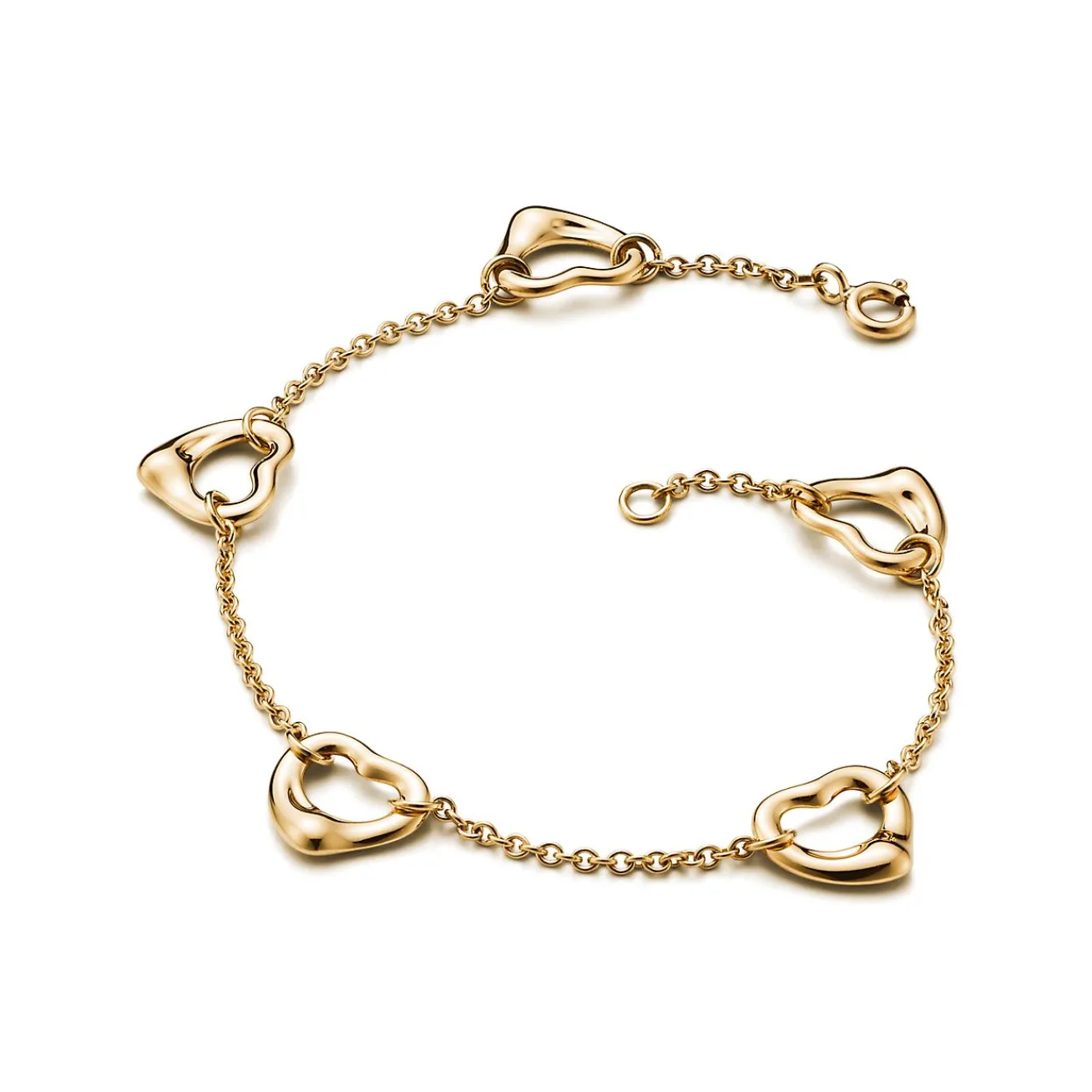 Tiffany & Co. Elsa Peretti® Open Heart bracelet in 18k gold, medium. | ^ Bracelets|Gold Jewelry