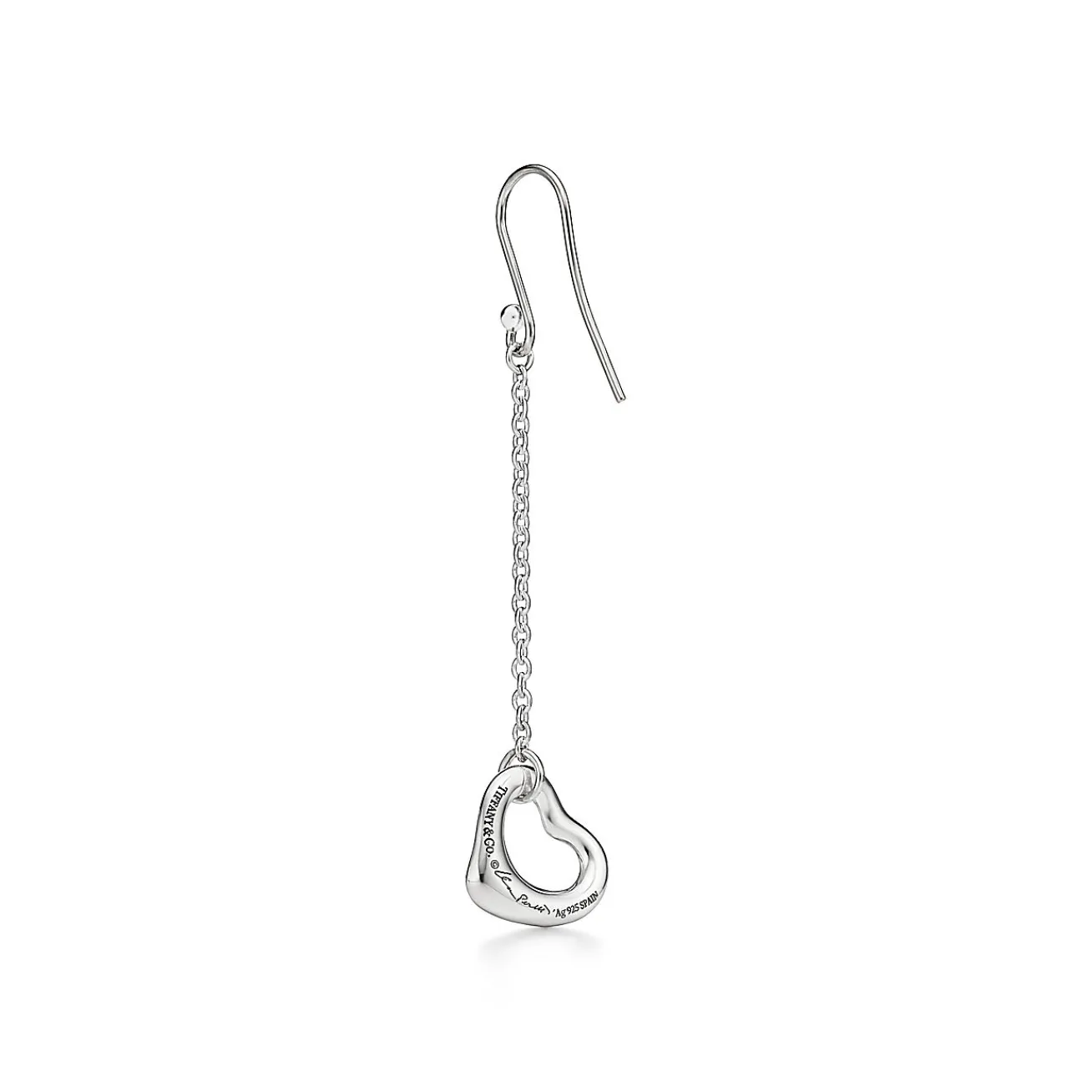 Tiffany & Co. Elsa Peretti® Open Heart drop earrings in sterling silver. | ^ Earrings|Sterling Silver Jewelry