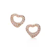 Tiffany & Co. Elsa Peretti® Open Heart earrings in 18k rose gold with diamonds. | ^ Earrings|Rose Gold Jewelry