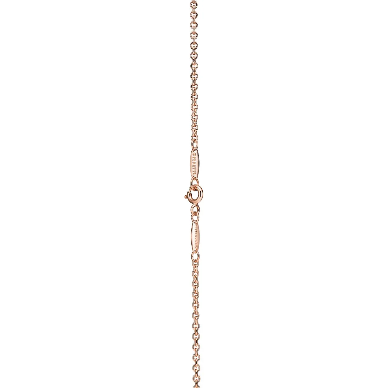 Tiffany & Co. Elsa Peretti® Open Heart lariat in 18k rose gold with a freshwater pearl. | ^ Necklaces & Pendants|Rose Gold Jewelry