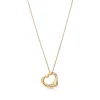 Tiffany & Co. Elsa Peretti® Open Heart pendant in 18k gold with diamonds. | ^ Necklaces & Pendants|Gold Jewelry